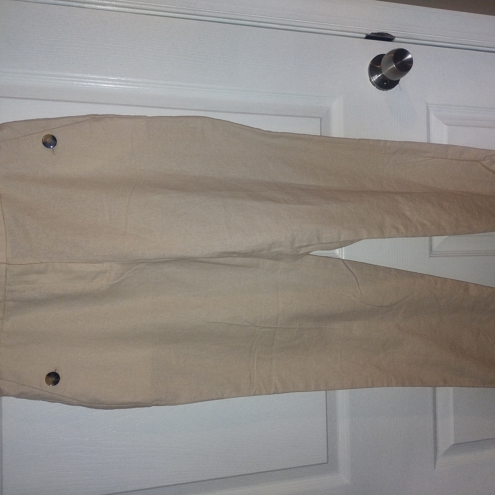 J. Crew Tan Wide Leg Pants Cotton Blend